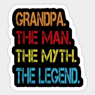 Grandpa The Man The Myth The Legend Sticker